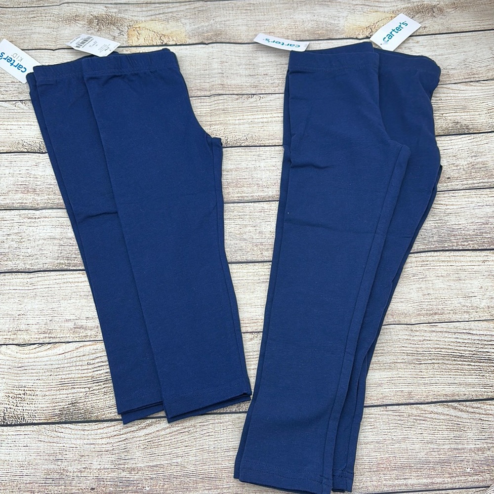 Carters Navy Blue Capri and Full Length Legging Bundle Size 6/6x Uniform…